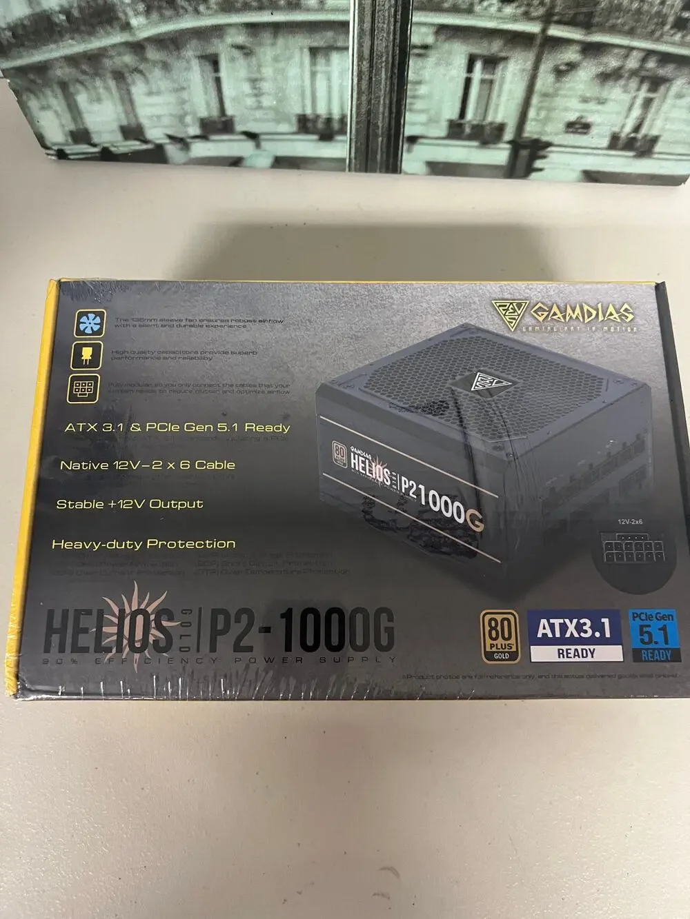 GAMDIAS P2‑1000G 1000W 80PLUS Gold ATX 3.1 Fully Modular Gaming PC Power Supply